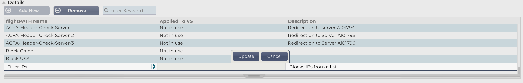 Adding a new flightPATH rule