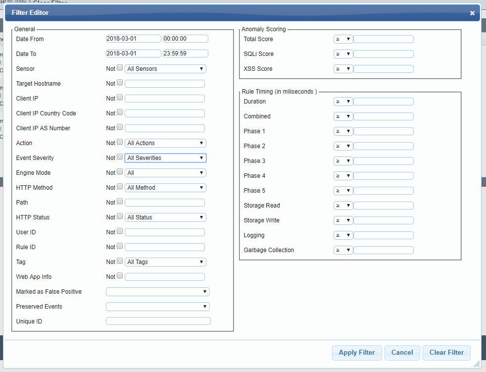 web application firewall CONFIGURE ZAP