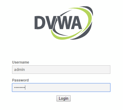 DVWA login page