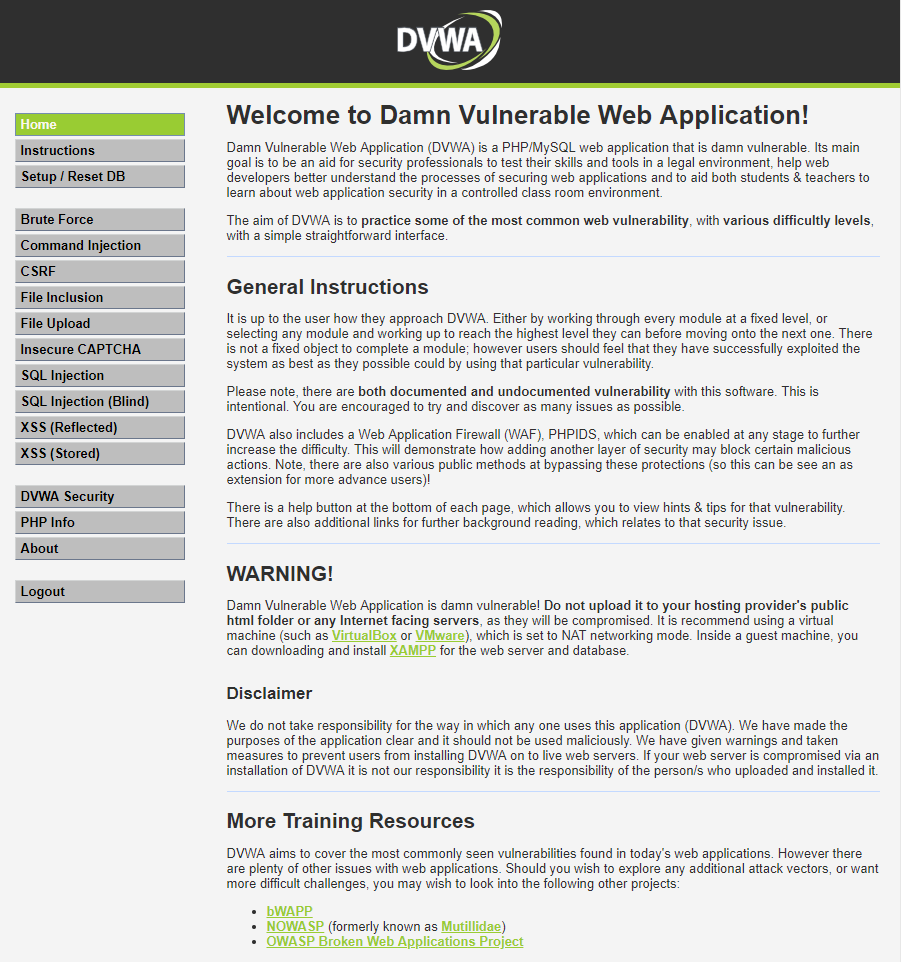 DVWA GUIDE