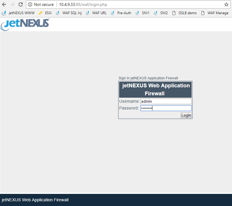 WAF LOGIN