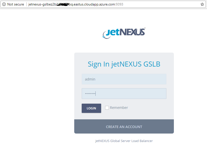 GSLB GUI Sign In