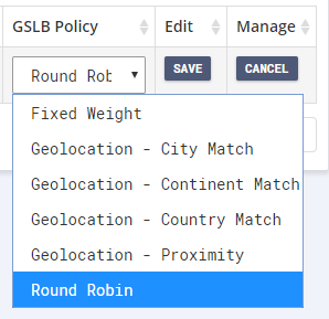 GSLB Policy Options