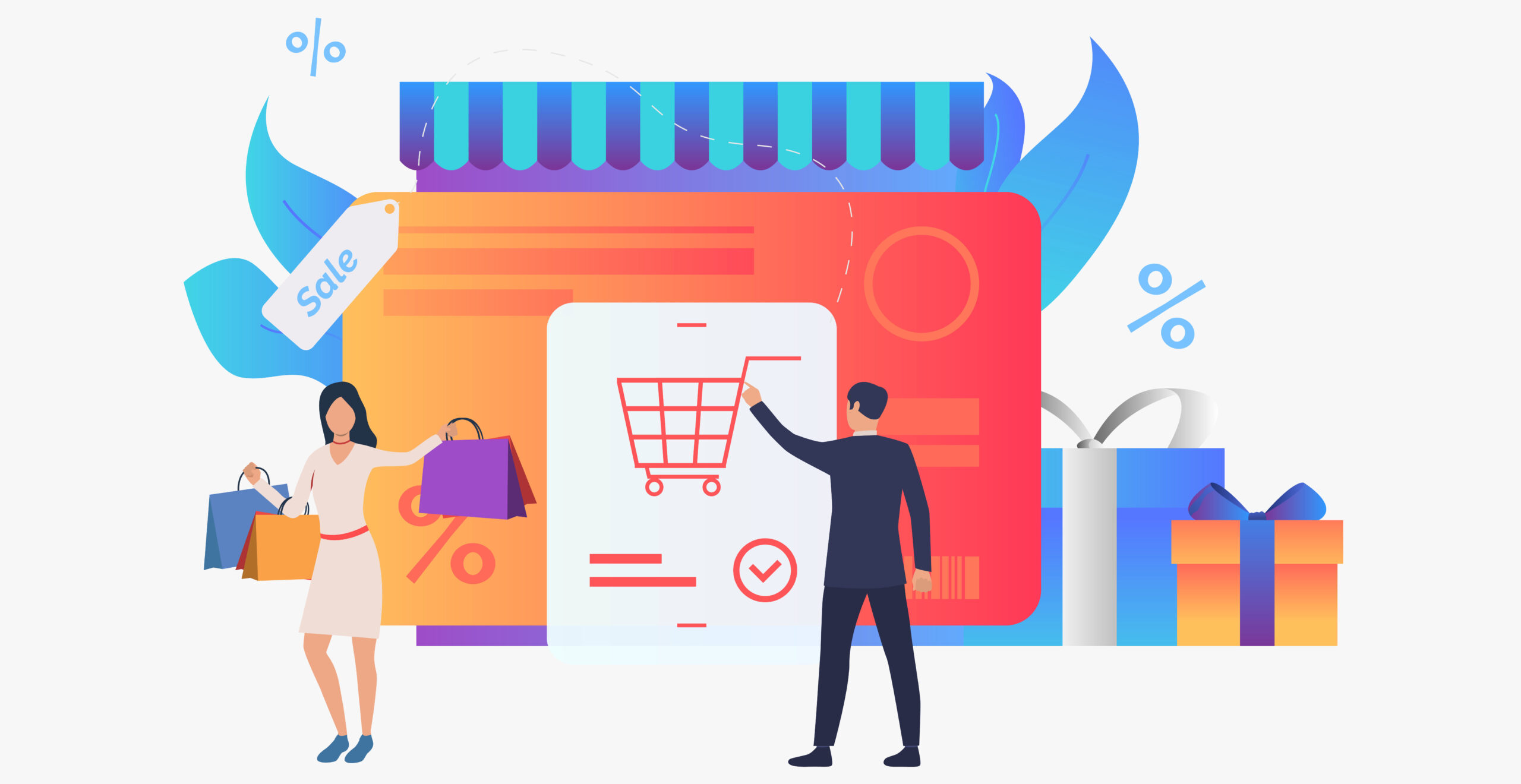 Online retail illustration