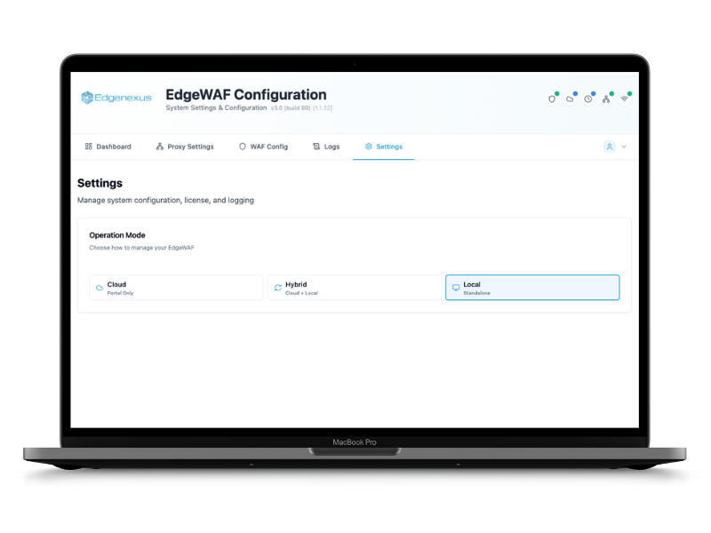Application Firewall WAF Settings